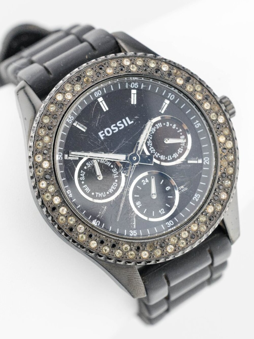 Fossil ES2157 Women's Stella Crystal Quartz Analog Watch Fresh Battery